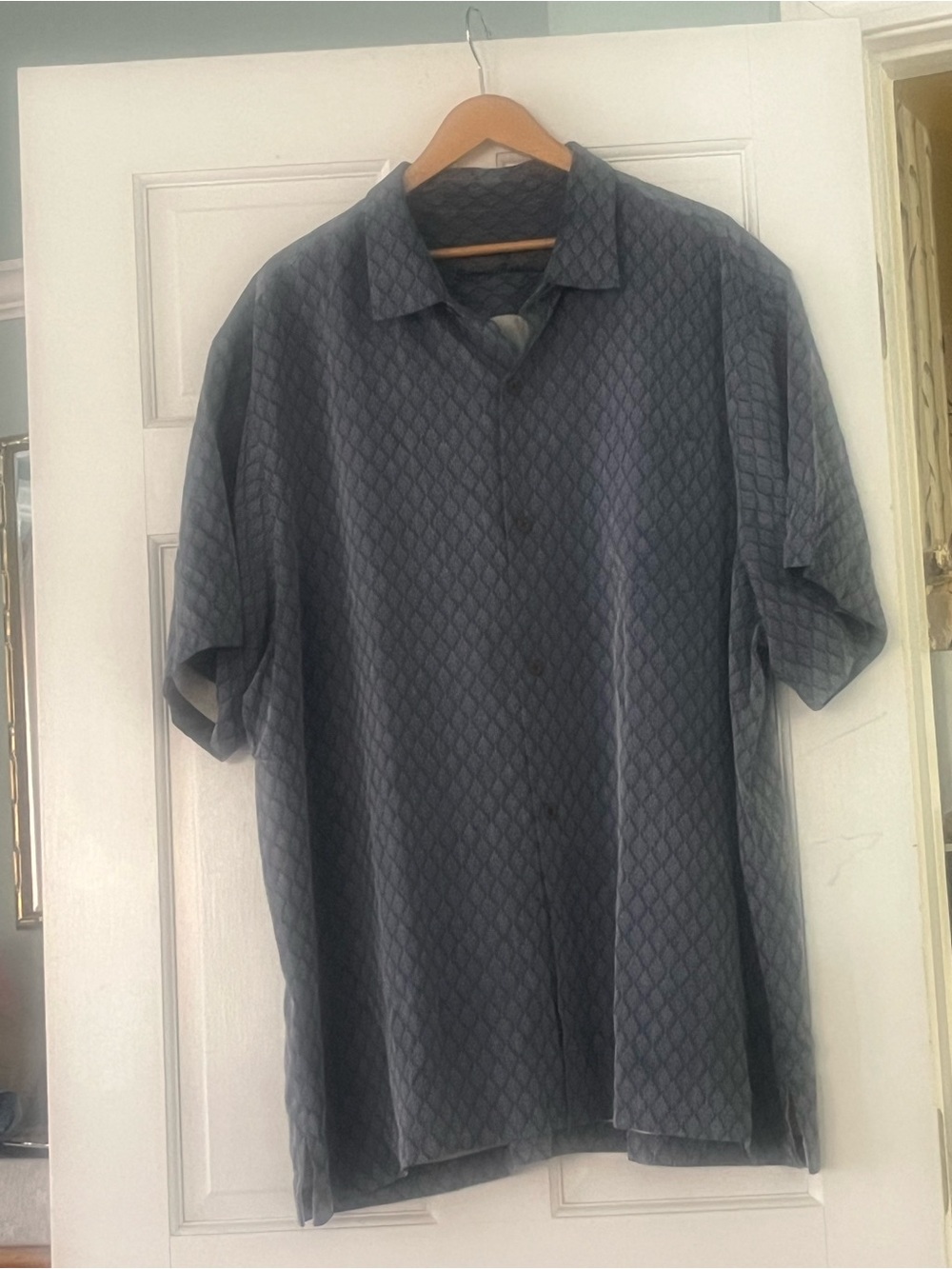 Tommy Bahama Short-Sleeve Diamond-Texture Polo - Gray